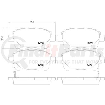 HELLA 355014601 Disc Brake Pad Set