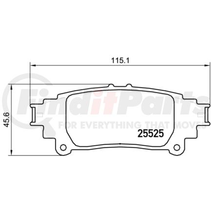 HELLA 355020001 Disc Brake Pad Set