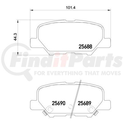HELLA 355020291 Disc Brake Pad Set