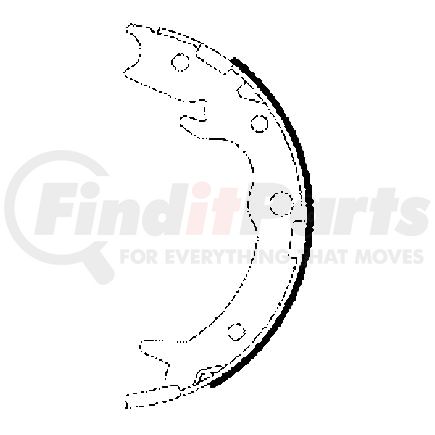 HELLA 355050621 Parking Brake Shoe Set