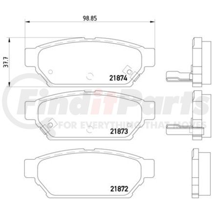 HELLA 355016701 Disc Brake Pad Set
