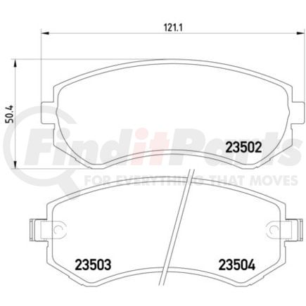 HELLA 355017201 Disc Brake Pad Set