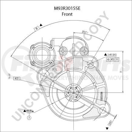 Leece Neville M93R3015SE Starter Motor - Heavy Duty, M93, 24 Voltage