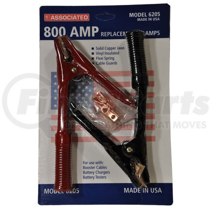 ASSOCIATED EQUIPMENT 6205 - 800 amp. clamps | heavy duty coated clamp kit (pair) | battery cable clamp