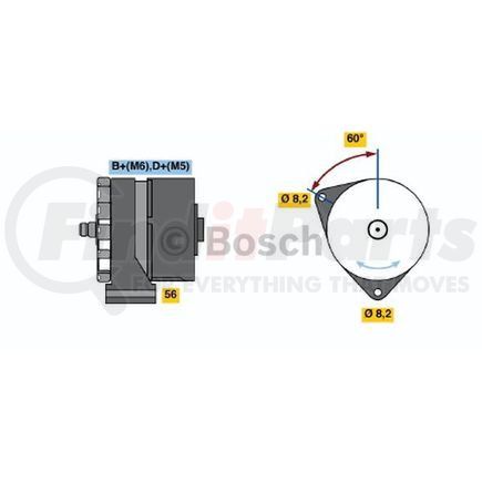 Bosch 0-120-339-531 New Alternator