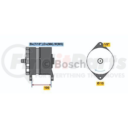 Bosch 0-120-468-055 New Alternator