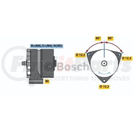 Bosch 0-120-489-315 New Alternator