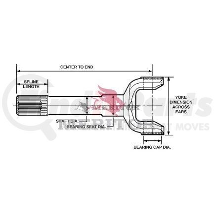 Meritor 950NYSM38-15 Differential End Yoke