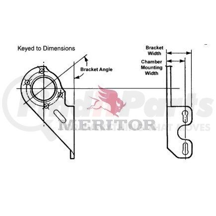 Meritor 3299A6215 BRKT CHAMBER