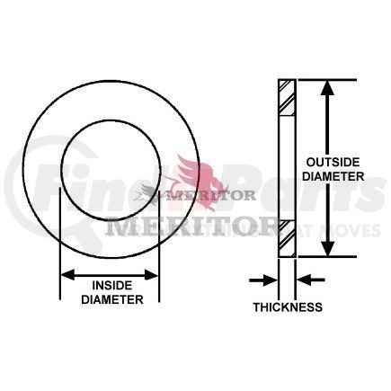 Meritor 1229N1548 Axle Hardware - Washer