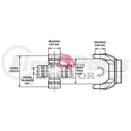 Meritor CPL6R39 Universal Joint - Cntr Parts Kit