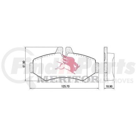 Meritor MD928 Disc Brake Pad Set