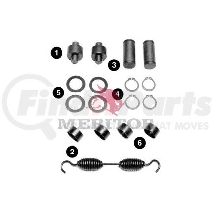 Meritor R509408 Drum Brake Hardware Kit - Drive Axle, 18 in. Brake Drum Diameter