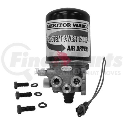 Meritor S4324210330 Air Brake Dryer - 12V, 0.25 in.-18 NPTF Control, 0.50 in.-14 NPTF Supply and Delivery Port