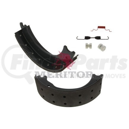 Meritor KMG2L1443E Drum Brake Shoe and Lining Kit - 4.00" Width, Platinum Shield III Coating, for 15.00" Brake