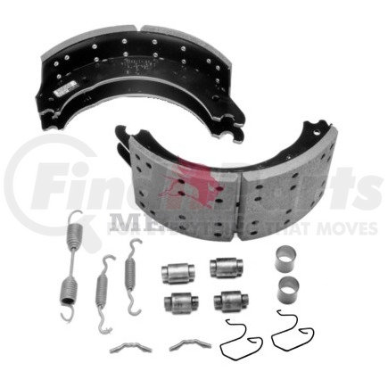 Meritor KMG24702QP Drum Brake Shoe and Lining Kit - 4.00" Width, Platinum Shield III Coating, for 15.00" Brake