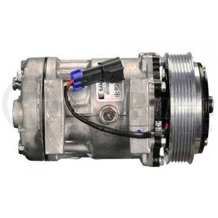 MEI 03-0610 5334 Truck Air Sanden Compressor Model SD7H15HD 12V R134a with 125mm 6Gr Clutch and GH Head