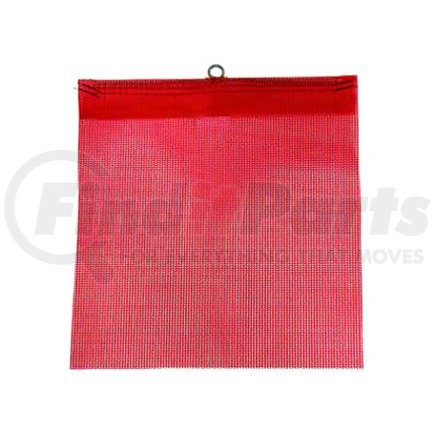 Ms Carita FW300CR SafeTruck Wire Loop Staff Flag - Red Jersey, Top Grade, 18" x 18" (Retail Ready Packaging)