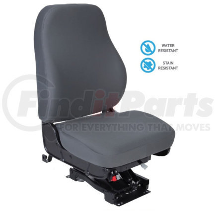 National Seating 40233.078 Refuse Truck Seat Mid-Back with in Water & Stain Resistant Gray Cloth