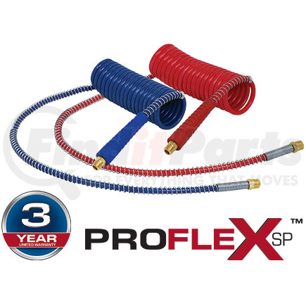 Tectran 20177 Air Brake Hose Assembly - 15 ft., Coil, Red and Blue, Pro-Flex-SP Upgrade