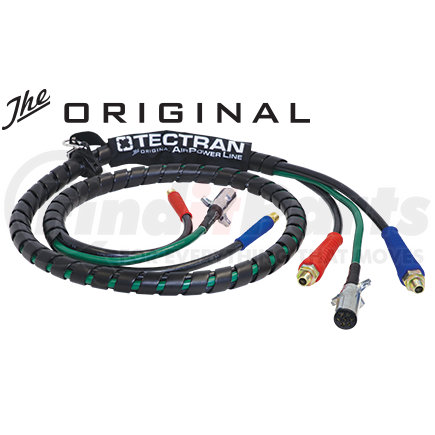 Tectran 22017 Air Brake Hose and Power Cable Assembly - 8 ft., 3-in-1 AirPower Lines
