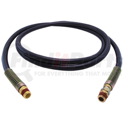Tectran 22039 Air Brake Hose Assembly - 5 ft., Black, 3/8 in. Hose I.D, with Spring Guards