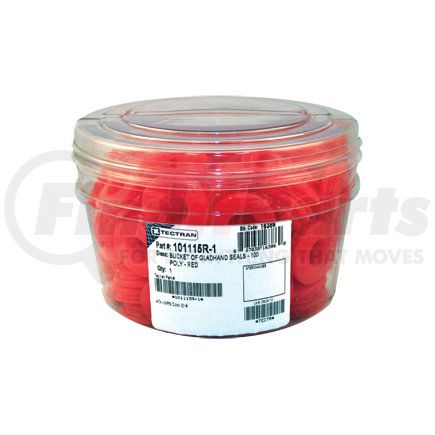 Tectran 16386 Air Brake Gladhand Seal - Red, Polyurethane, 1-1/4 in. dia., Traditional Sealing Lip