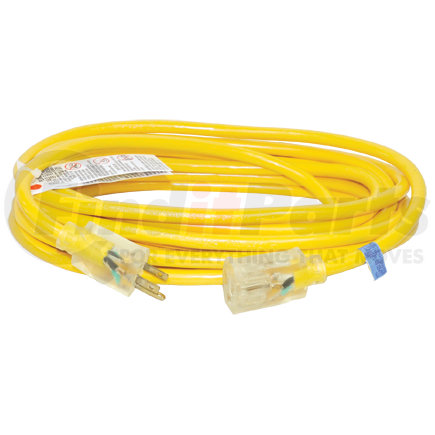 Tectran 38161 Power Outlet Extension Cord Plug - Yellow, 3-Prong Design, 15 AMPS at 20V