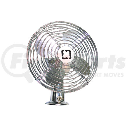 Tectran 13793 Accessory Cabin Fan - 2 Speed, 12V, Chrome, with Toggle Switch