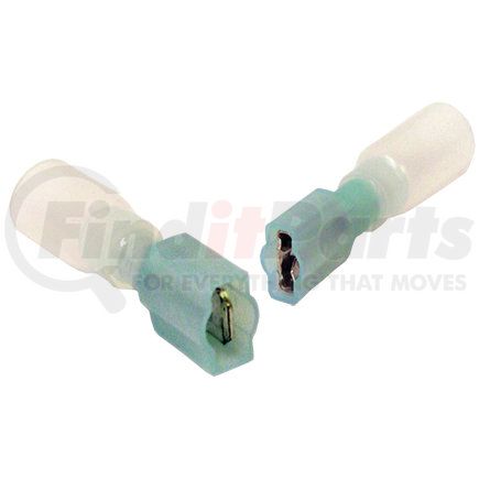 Tectran 42116 Female Terminal - Blue, 16-14 Wire Gauge, Insulated, Heat Shrink, Quick Disconnect