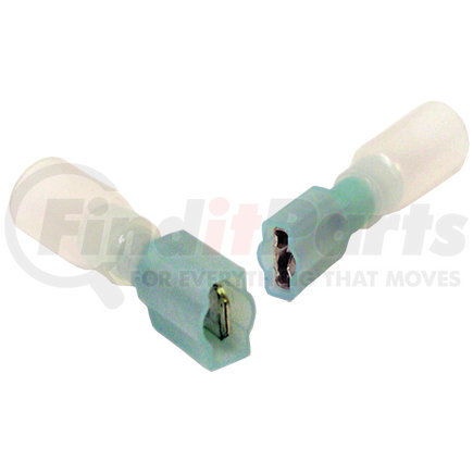 Tectran 42128 Male Terminal - Blue, 16-14 Wire Gauge, Insulated, Heat Shrink, Quick Disconnect