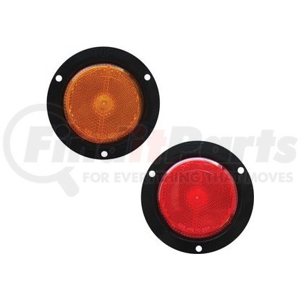 Optronics MC59RFB 2.5" red recess flange mount marker/clearance light with built-in reflex (Representative Image)