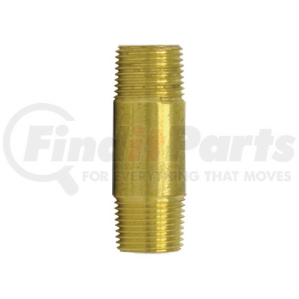 Tectran 88120 Air Brake Pipe Nipple - Brass, 3/8 in. Pipe Thread, 3 in. Long Nipple