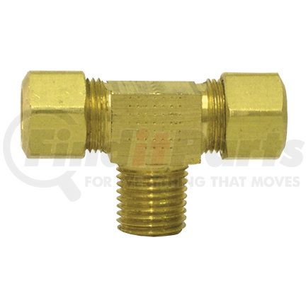 Tectran 88358 Compression Fitting - Brass, 3/8 in. Tube, 1/4 in. Thread, Male Branch Tee