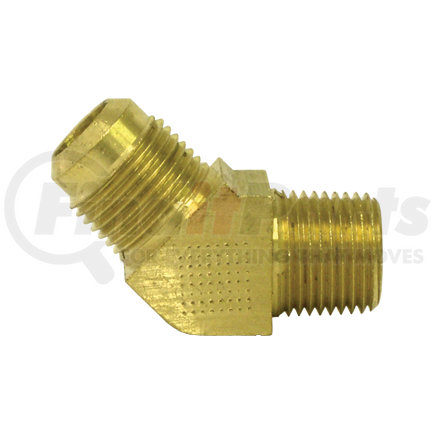Tectran 89332 Flare Fitting - Brass, 1/4 in. Tube Size, 1/4 in. Pipe Thread, 45 deg. Elbow