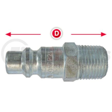 Tectran 89529 Air Brake Air Line Fitting - Brass, 1/4 in. Nominal Size, 1/4 in. NPT Male , Plug