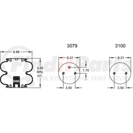 Firestone W013586935 Air Spring - Standard Suspension Component