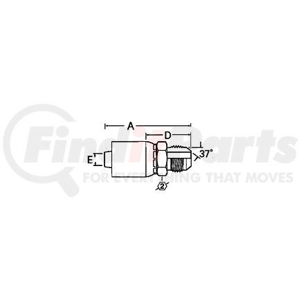 Weatherhead 24Z-524 Z Series Hydraulic Coupling / Adapter - Male, 2" hex, 1 7/8-12 thread