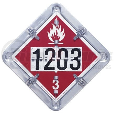 Labelmaster 126CT-M9 Flip Placard: Flammable, Combustible, Poison, Corrosive, Misc.