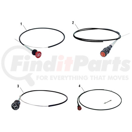 PAI 2680-092 Engine Stop Cable - Length: 92in