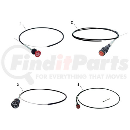 PAI 2680-092 - engine stop cable - length: 92in | brake cable
