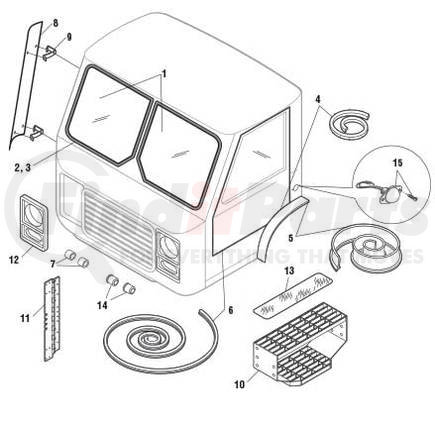 PAI 5761-008 Windshield Glass - 8 Pack Right Hand and Left Hand Mack MR MC Models