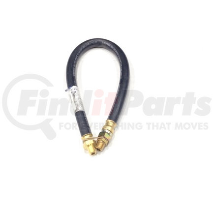 Tectran 21049 Air Brake Hose Assembly - 24 in., 3/8 in. Hose I.D, 1/4 in. Fixed x 1/4 in. Swivel Ends