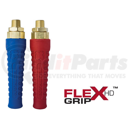 Tectran 1014FG Air Brake Gladhand Handle Grip - Red and Blue, 1/2 in. Thread Size