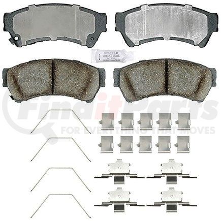 ACDelco 14D1192CH Ceramic Front Disc Brake Pad Set with Hardware