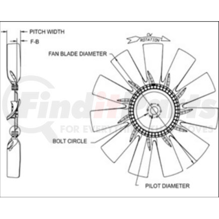 Horton 996813502-002 HS11 - 11 Blade Nylon Fan