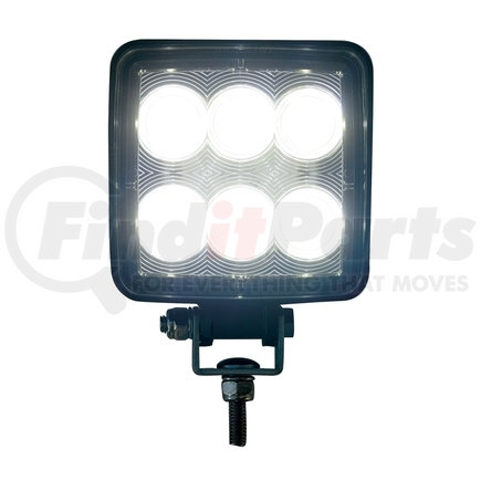 UNITED PACIFIC 37622B Work Light - Vehicle Mounted, 6 High Power LED, Square