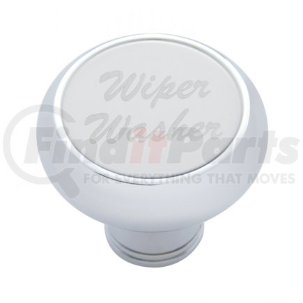 United Pacific 23495 Dash Knob - Small, Deluxe, with Stainless Steel "Wiper/Washer" Plaque