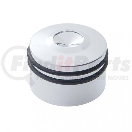 United Pacific 41163B A/C Control Knob - Bulk, Chrome, Plastic, Indented, for Peterbilt Deluxe Signature