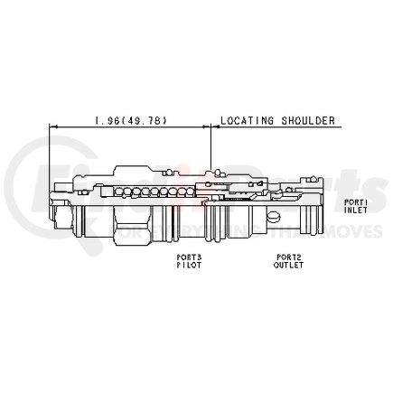 Sun Hydraulics CBCA-LBN 3:1 pilot ratio, standard capacity counterbalance valve